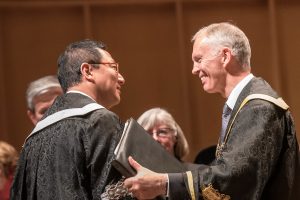 Lindsay Gordon and I at my Installation in November 2015 (Paul Joseph/UBC)