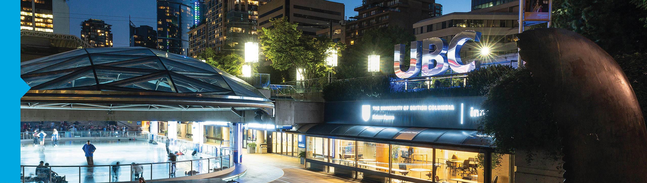 UBC Robson Square in the evening